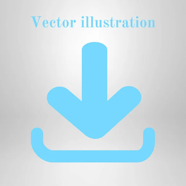 Descargar Icono Sube Botón Estilo Plano — Vector de stock