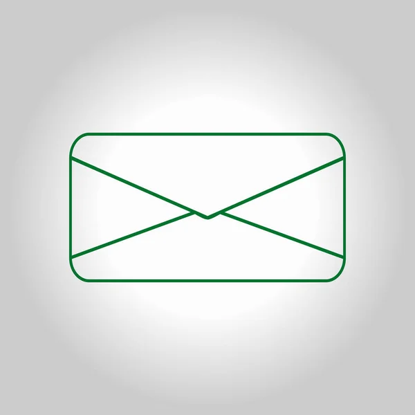 Ícone Plano Letter Mail Ícone —  Vetores de Stock