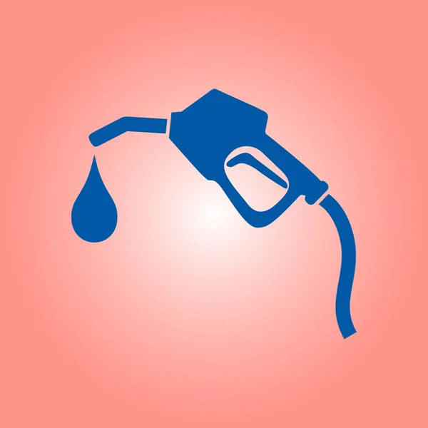 ガソリン ポンプのノズルのサイン ガソリン スタンドのアイコン フラットなデザイン スタイル — ストックベクタ