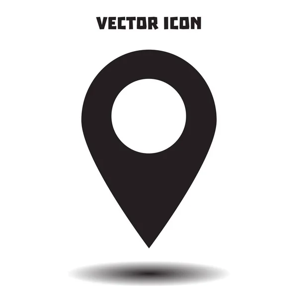 Icône Pointeur Carte Symbole Localisation Gps Style Design Plat Vektor — Image vectorielle