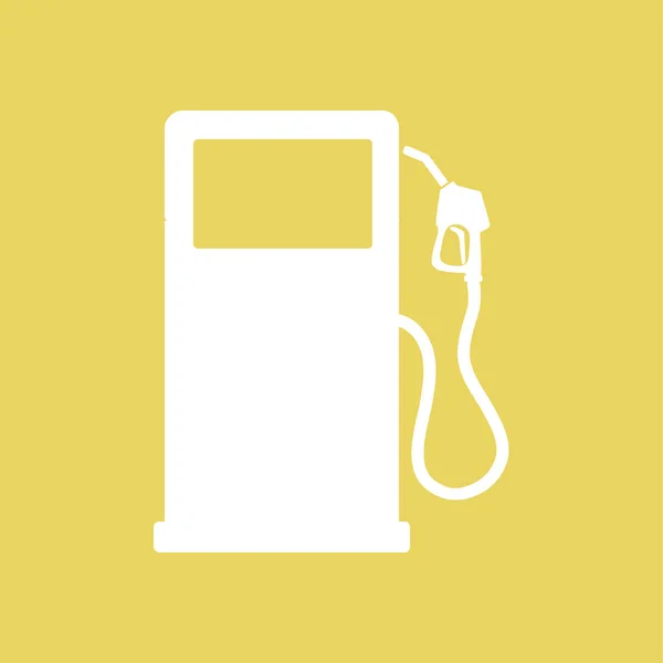 Buse Pompe Essence Sign Gas Icône Station Style Design Plat — Image vectorielle