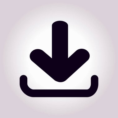 Simgesini indirin. Düğme yükleyin. Düz stil.