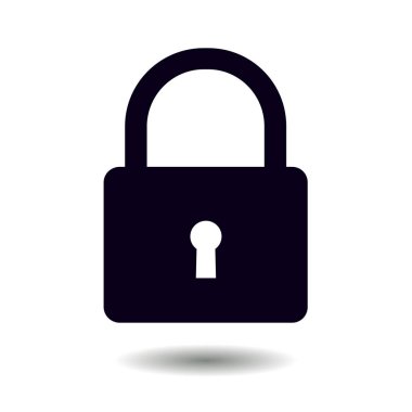 Kilit simgesi. Düz tasarım tarzı. Vektör EPS10.