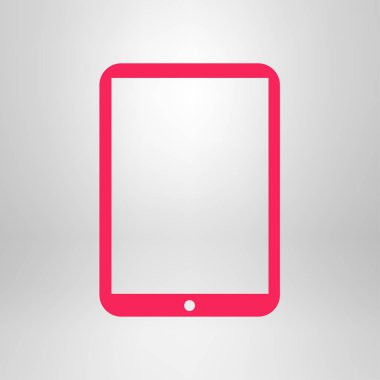 Modern dijital tablet Pc simgesi. Düz tasarım simgesi. EPS 10 vektör.