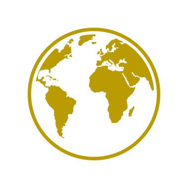 Küre simgesi basit vektör çizim