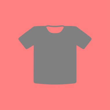 T-shirt işareti simgesi. Giysi sembolü. Düz tasarım stili.