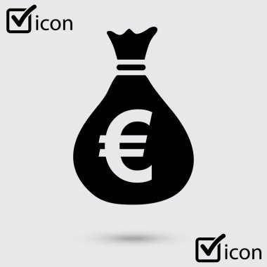 Euro para birimi simgesini EUR'dir. Düz tasarım stili. 