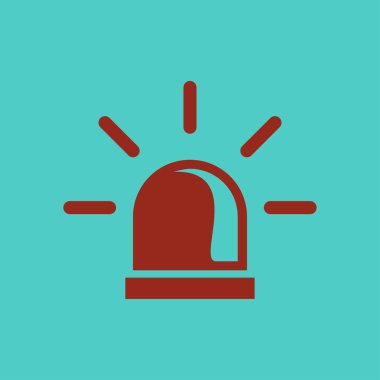 Polis tek simge. Alarm güç düğmesi. Polis seslenmek düğme. 