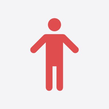 İnsan erkek işaret simgesi. Erkek Sembolü. Erkekler tuvaleti. Düz stil. EPS 10.