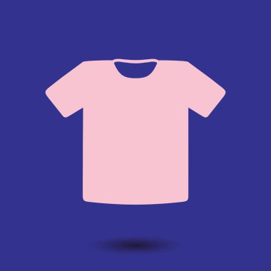 T-shirt işareti simgesi. Giysi sembolü. Düz tasarım stili.