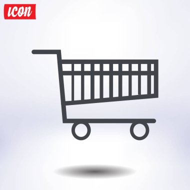 grafik alışveriş düz simgesi