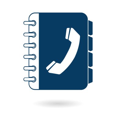 Telefon Rehberi düz simgesi. Düz tasarım stili.