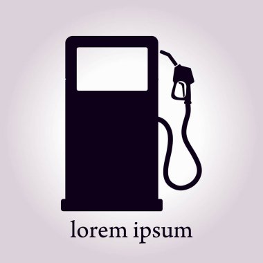 Benzin pompa meme işareti. Benzin istasyonu simgesi. Düz tasarım stili.