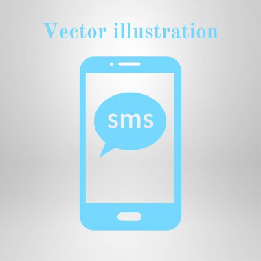 Akıllı telefon simgesinin vektör illüstrasyonu 