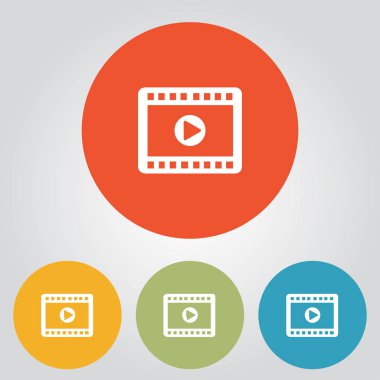 video simgesi. düz tasarım stili. vektör eps 10.