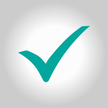 Onay işareti simgesi. Düz tasarım stili. Vektör Eps 10.