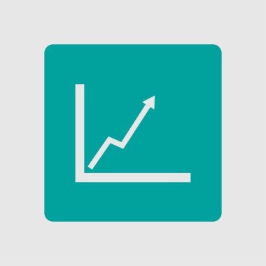 İş grafiği. Grafik düz simgesi