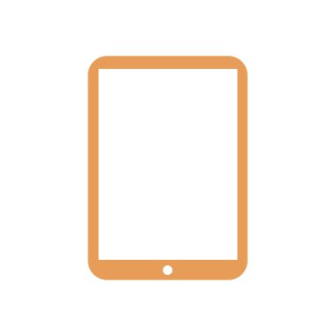 Modern dijital tablet Pc simgesi. Düz tasarım simgesi. EPS 10 vektör.