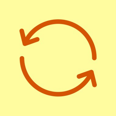 Ciircular ok işareti simge vektör.