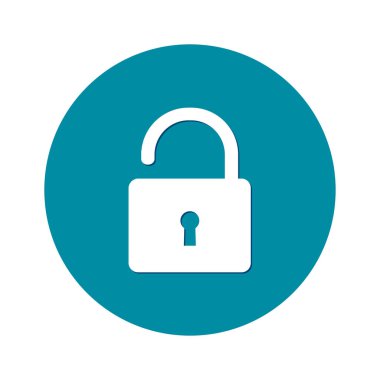 Simgesini kilidini. Düz tasarım stili. Vektör Eps10 