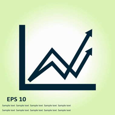 İş grafiği. Grafik düz simgesi
