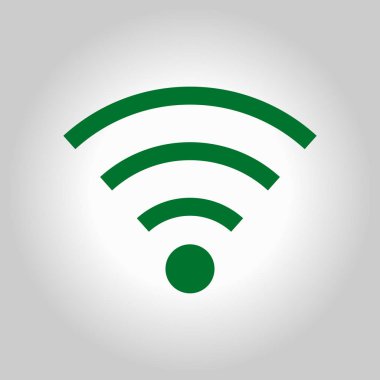 WiFi sembolü. Vektör kablosuz ağ kutsal kişilerin resmi. Düz tasarım