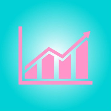 Infographic. Grafik simgesini. Büyüyen grafik erkek.
