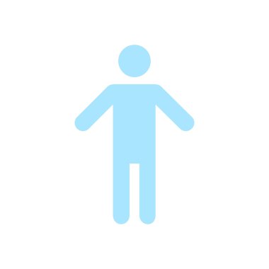 İnsan erkek işaret simgesi. Erkek Sembolü. Erkekler tuvaleti. Düz stil. EPS 10.