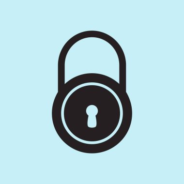 Kilit simgesi. Düz tasarım tarzı. Vektör EPS10.