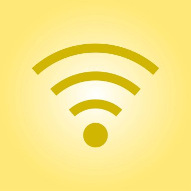 WiFi sembolü. Vektör kablosuz ağ kutsal kişilerin resmi. Düz tasarım