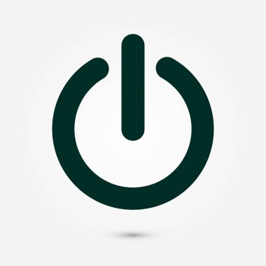 Güç işareti simgesi. Düz tasarım stili.  