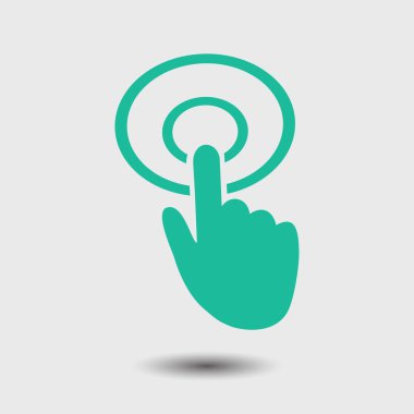 El imleç işareti simgesi. El işaretçi simgesi. Modern UI Web sitesi gezinme. Düz tasarım. EPS 10.