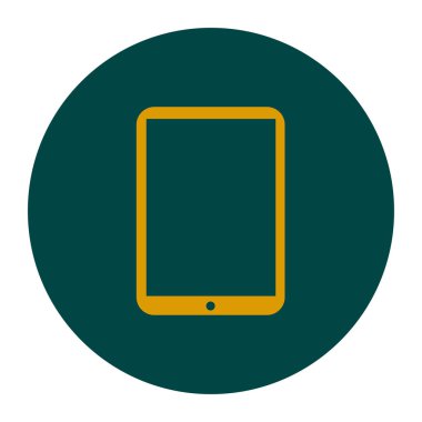 Modern dijital tablet Pc simgesi. Düz tasarım simgesi. EPS 10 vektör.