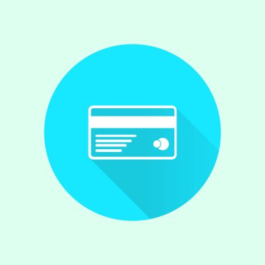 Vektör kredi kartı simgesi. Düz tasarım stili. EPS 10.