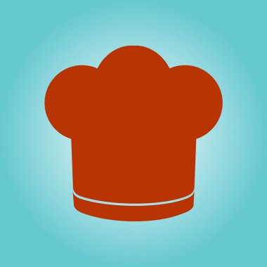 Chef şapka işareti simgesi. Şapka pişirme sembolü.
