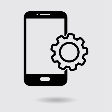 Mikroçip akıllı telefon simgesini.