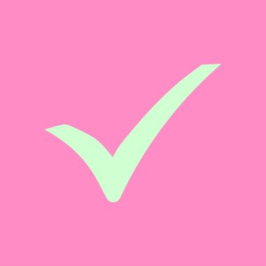 Onay işareti simgesi. Düz tasarım stili. Vektör Eps 10.