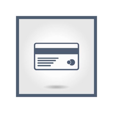Vektör kredi kartı simgesi. Düz tasarım stili. EPS 10.