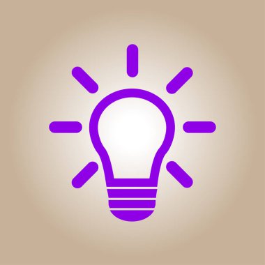 ışık lamba işareti simgesi. fikir sembolü.