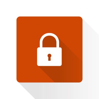 Kilit simgesi. Düz tasarım tarzı. Vektör EPS10.