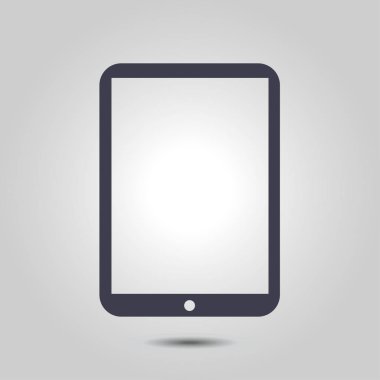 Modern dijital tablet Pc simgesi. Düz tasarım simgesi. EPS 10 vektör.