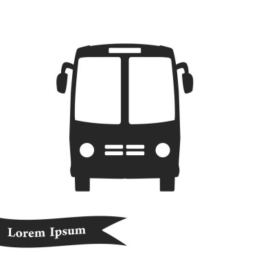 Otobüs simgesi. Schoolbus simbol.