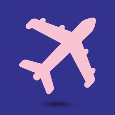 Uçak simgesi. Seyahat erkek. Alt yazıyı uçaktan uçak.