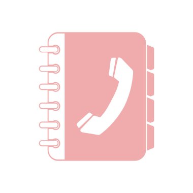 Telefon Rehberi düz simgesi. Düz tasarım stili.