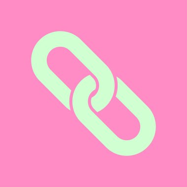 Bağlantı tek simge. Zincir bağlantı erkek.