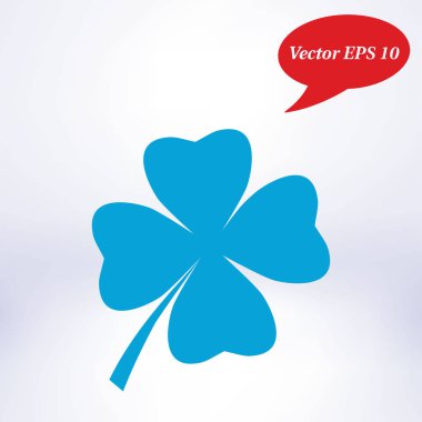 Yaprak yonca işareti simgesi. Aziz patrick sembolü. Ekoloji kavramı. Düz tasarım stili.