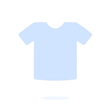 T-shirt işareti simgesi. Giysi sembolü. Düz tasarım stili.