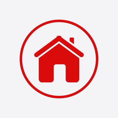 Düz stil vektör ev simgesini