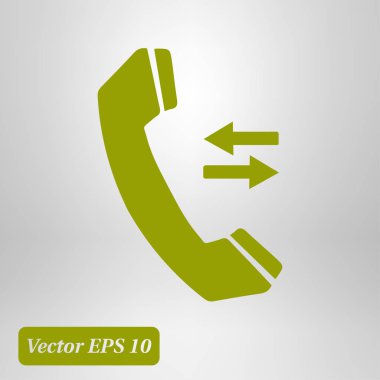 Telefon simgesi. Düz tasarım stili. Vektör Eps 10.