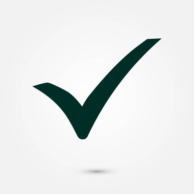 Onay işareti simgesi. Düz tasarım stili. Vektör Eps 10.